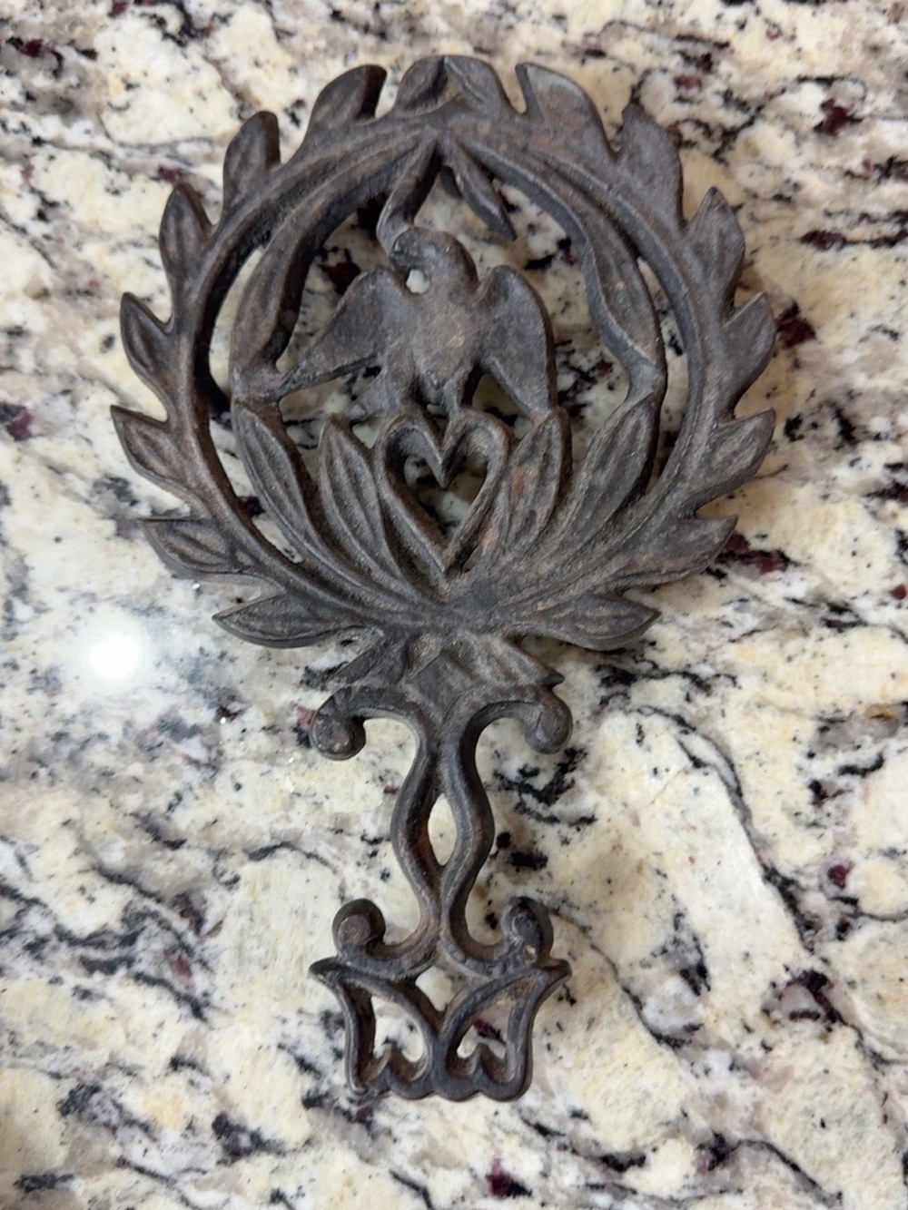 Vintage Cast Iron American Eagle Trivet